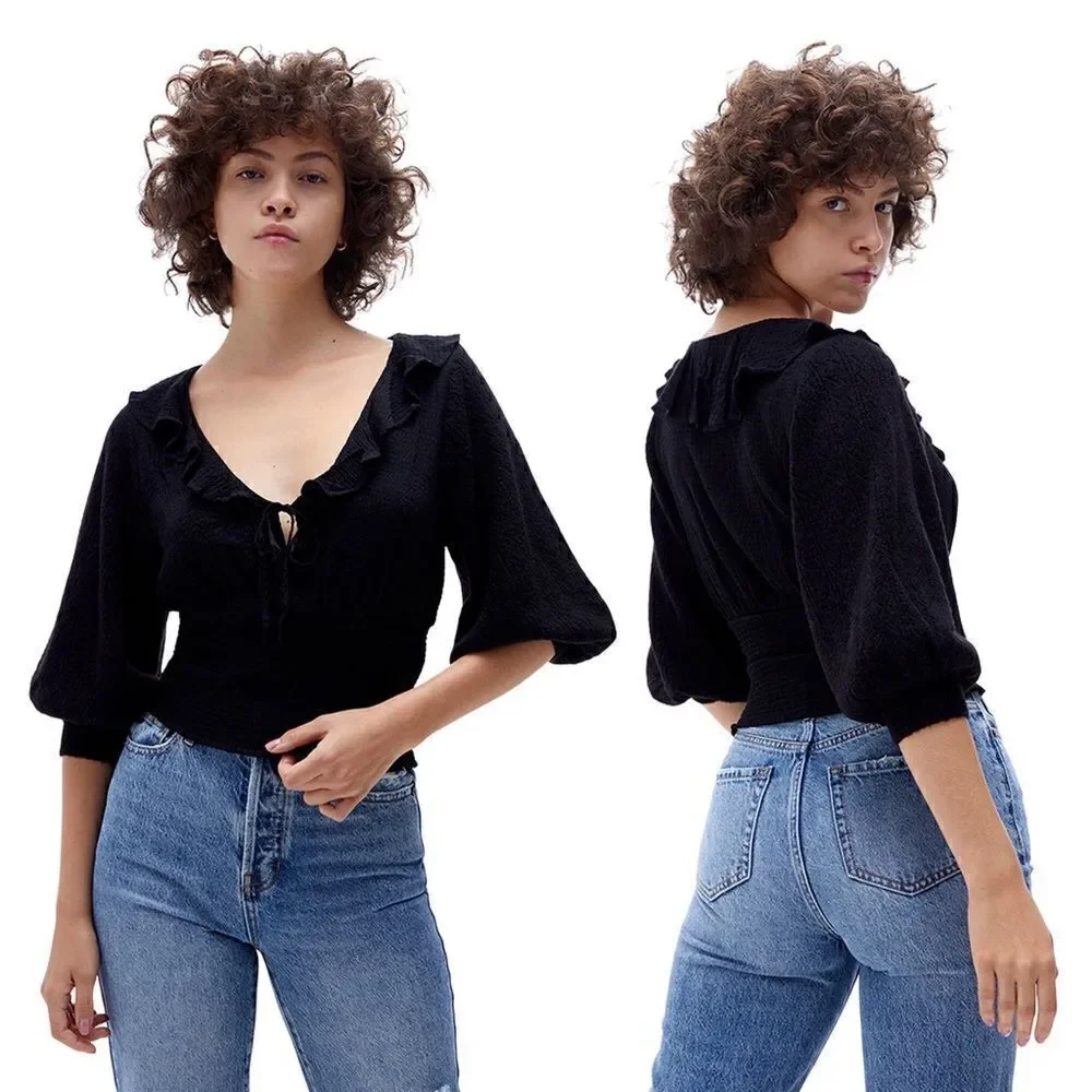 New! Free People Billie Pointelle Knit Sweater Top